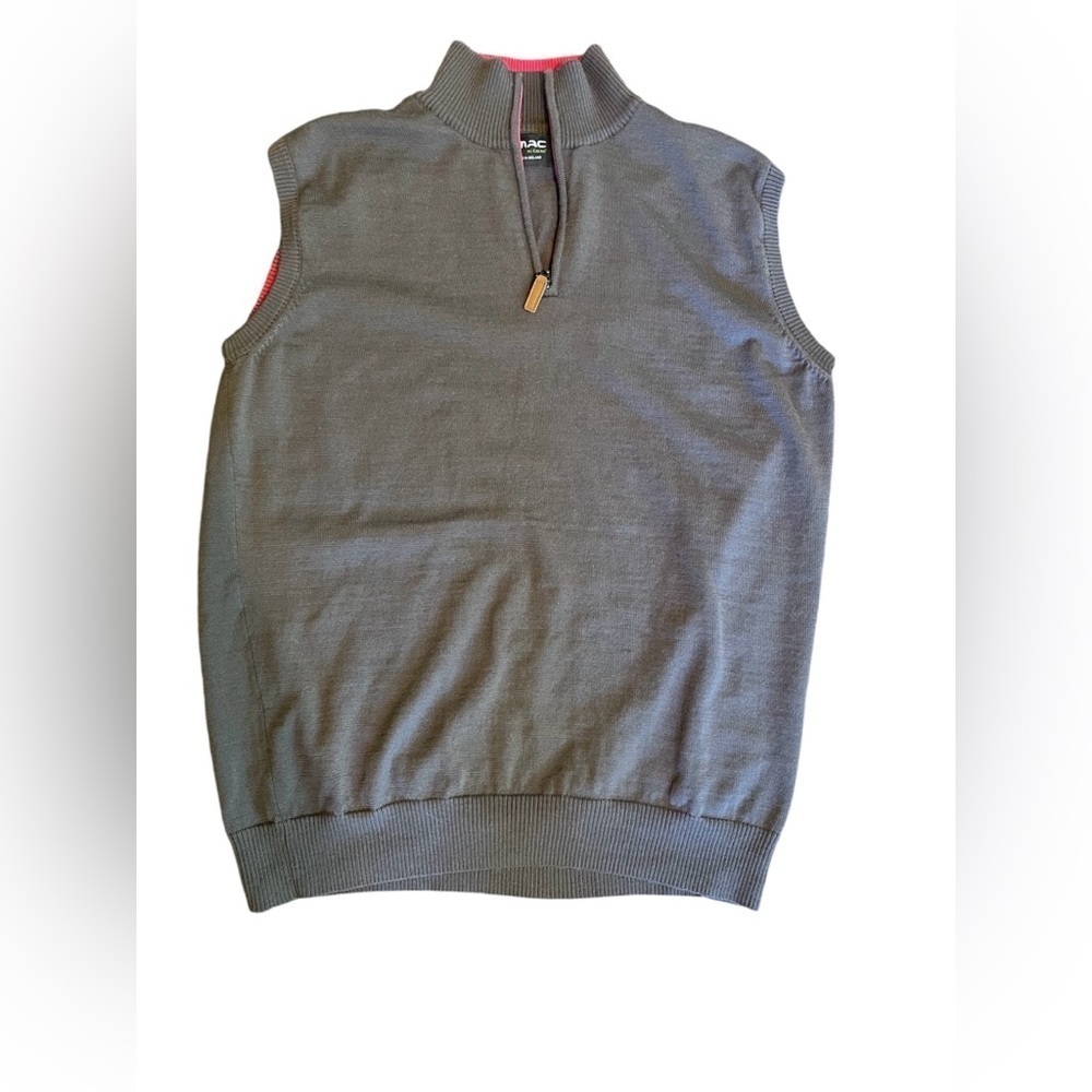 G-Mac By Kartel 100% Washable Wool Men’s Golf Sweater Vest Size Large.